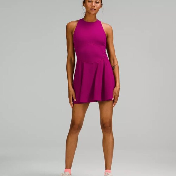 lululemon athletica Dresses & Skirts - Lululemon Magenta Purple “Court Crush” Dress w/built-in bra and shorts NWOT